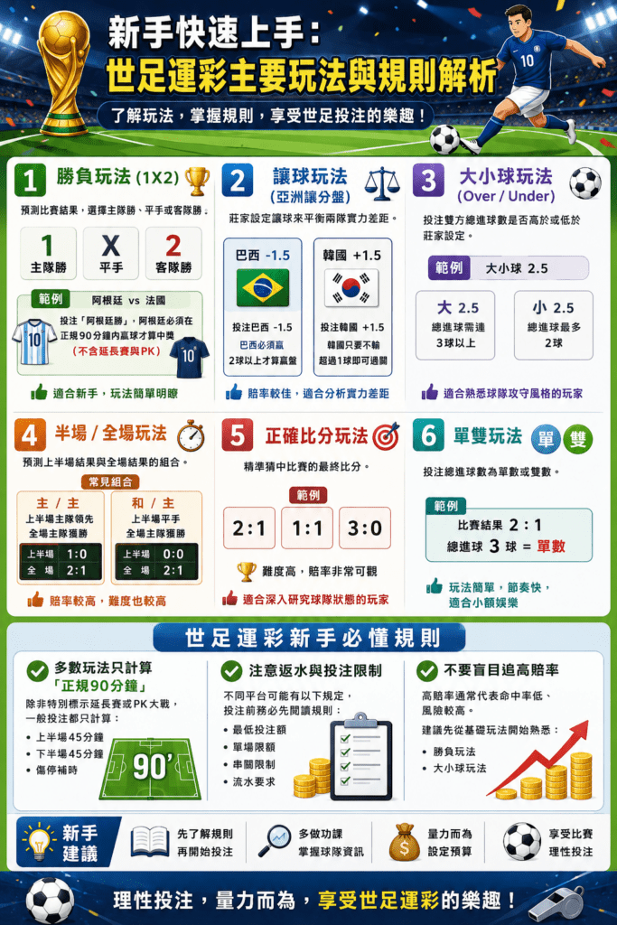 運彩世足與足球運彩完整攻略：必看7大成功投注方法